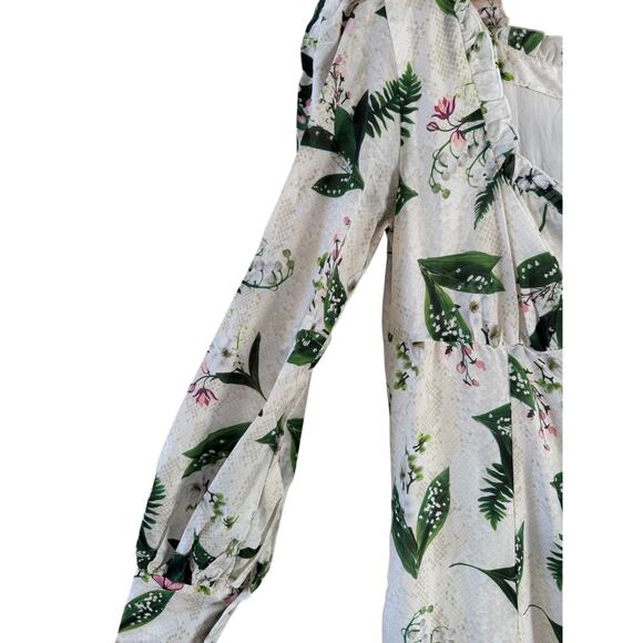 Aqua Blu Australia Harlow Tiered Maxi Dress Lily print M - Picture 4 of 7